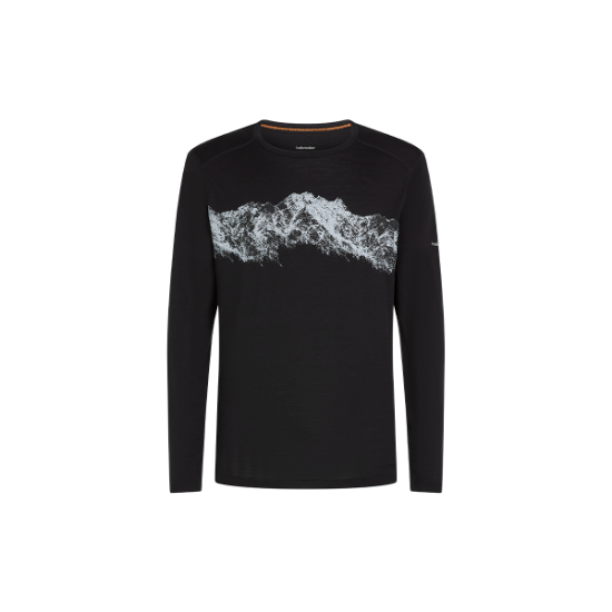 Poza cu Bluza Barbati Icebreaker 200 Oasis LS Crewe Remarkables Black