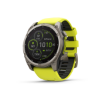 Poza cu Ceas Garmin Fenix 8 SOLAR Sapphire Titanium 51mm Amp Yellow/Graphite