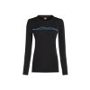 Poza cu Bluza Dama Icebreaker Merino 200 Oasis Crewe Mountain Pulse Black