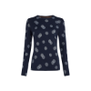 Poza cu Bluza Dama Icebreaker Merino 260 Vertex Thermal Crewe Falling Flakes Midnight Navy/Snow