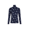 Poza cu Bluza Dama Icebreaker Merino 260 Vertex Thermal Half Zip Falling Flakes Midnight Navy/Snow