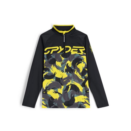 Poza cu Bluza Baieti Spyder Camo Black/Yellow