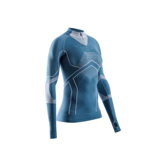 Poza cu Bluza Dama X-Bionic Accumulator Light Half Zip Mineral Blue/Arctic White