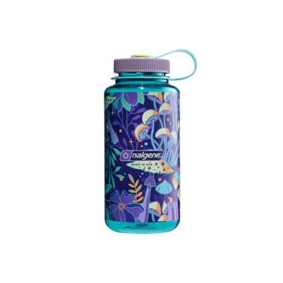 Poza cu Bidon Nalgene Botanic Mushrooms Blue 1L